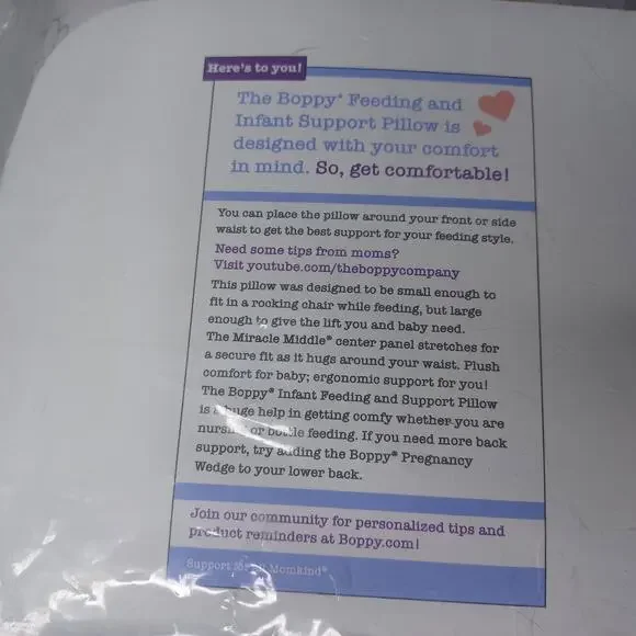 Boppy Original Feeding Pillow w/ Black Gold Animal Print Cover - Picture 5 of 8